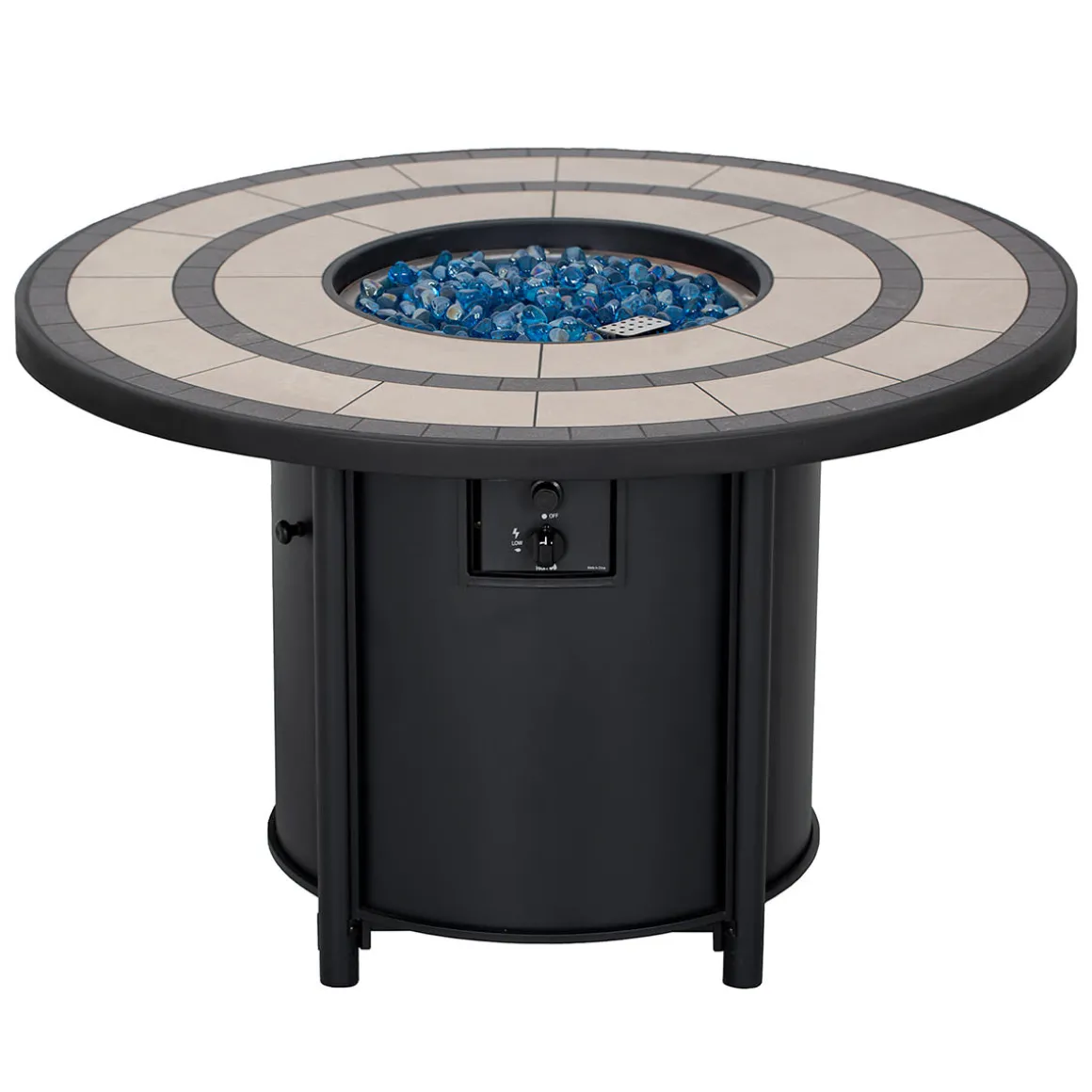 Round Propane Gas Fire Pit Table
