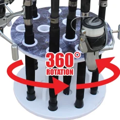 Round Spinning 12 Fishing Rod Rack