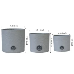 Self-Watering Cylinder Pot System for Indoor Plants (Set of 3)