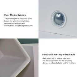 Self-Watering Square Pot System for Indoor Plants (Set of 3)