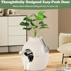 Smart Plant Hidden Litter Box with Odor Control