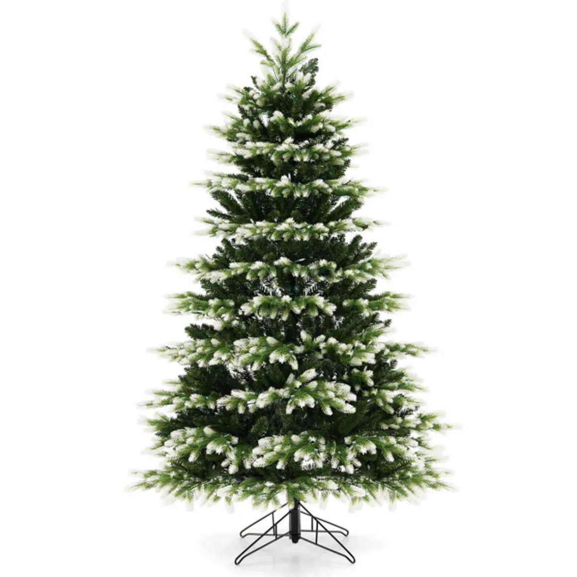 Snowy Tipped Pre-Lit Hinged Christmas Tree with Remote Control
