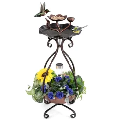 Solar Bird Bath Feeder and Planter