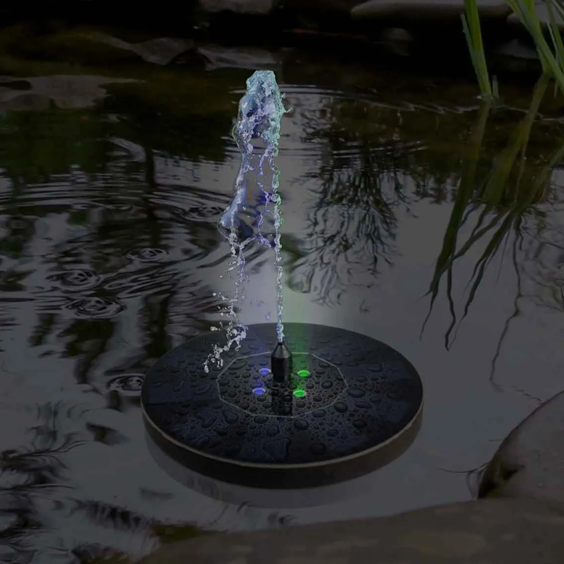 Solar Color-Changing Water Fountain