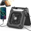 Solar Powered Fan with LED Lights