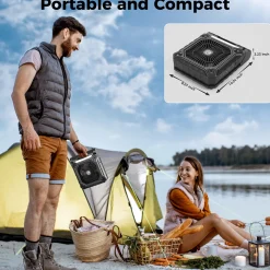 Solar Powered Fan with LED Lights