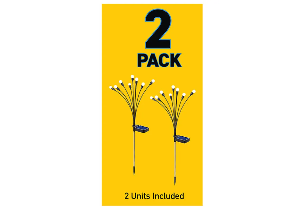 Solar Powered Firefly Garden Lights (Set of 2)