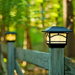 Solar Powered Post Lights (Set of 4)