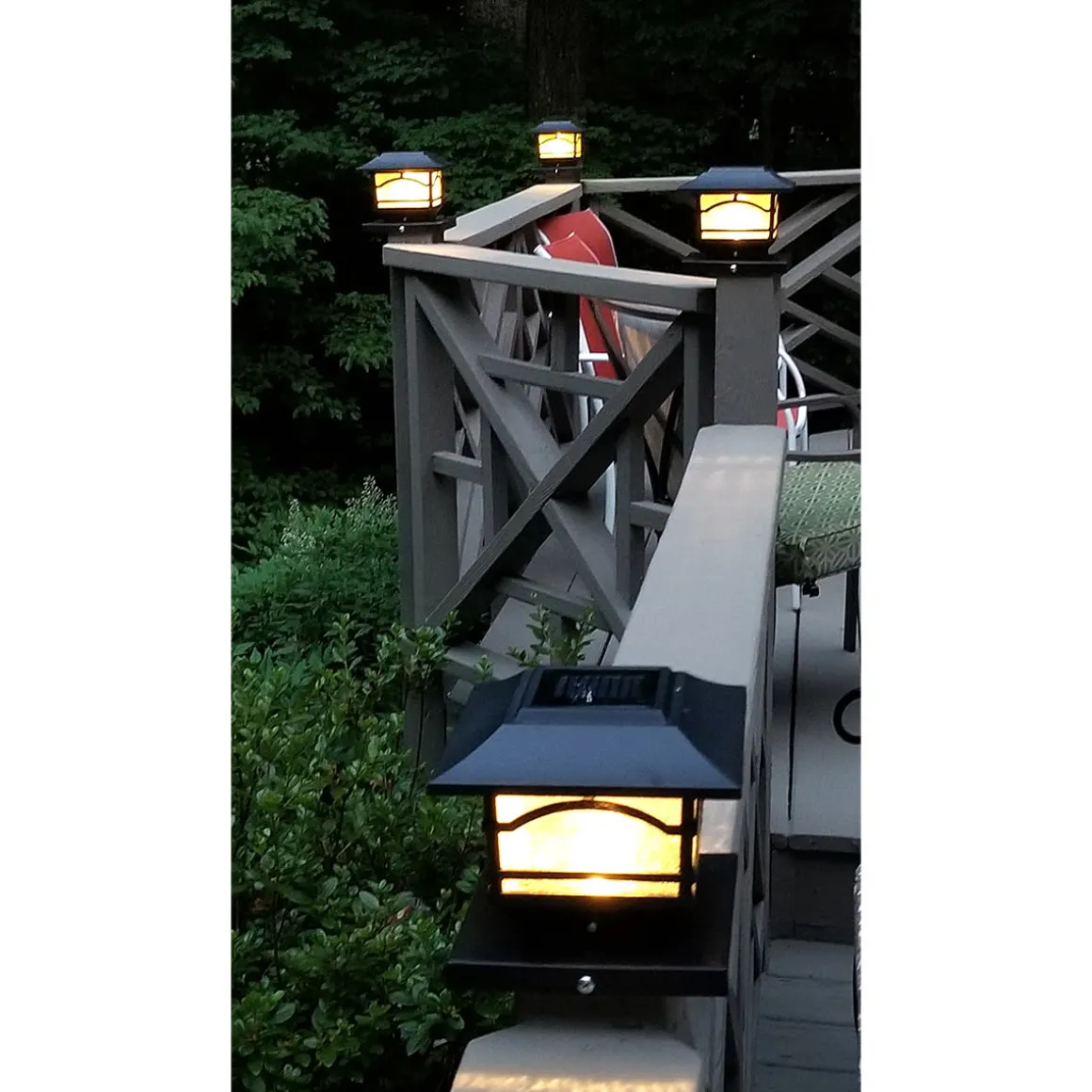 Solar Powered Post Lights (Set of 4)