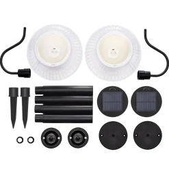 Solar-Powered LED Scallop Lamp Lights (Set of 2)