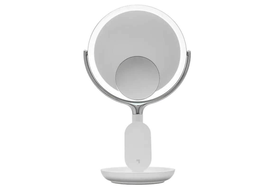 Spa Studio LED Vanity Mirror with Wireless Charging by Sharper Image