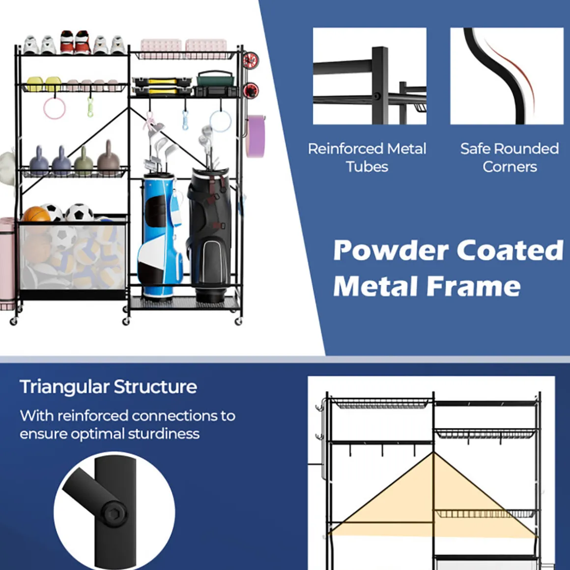 Sports Equipment Garage Organizer