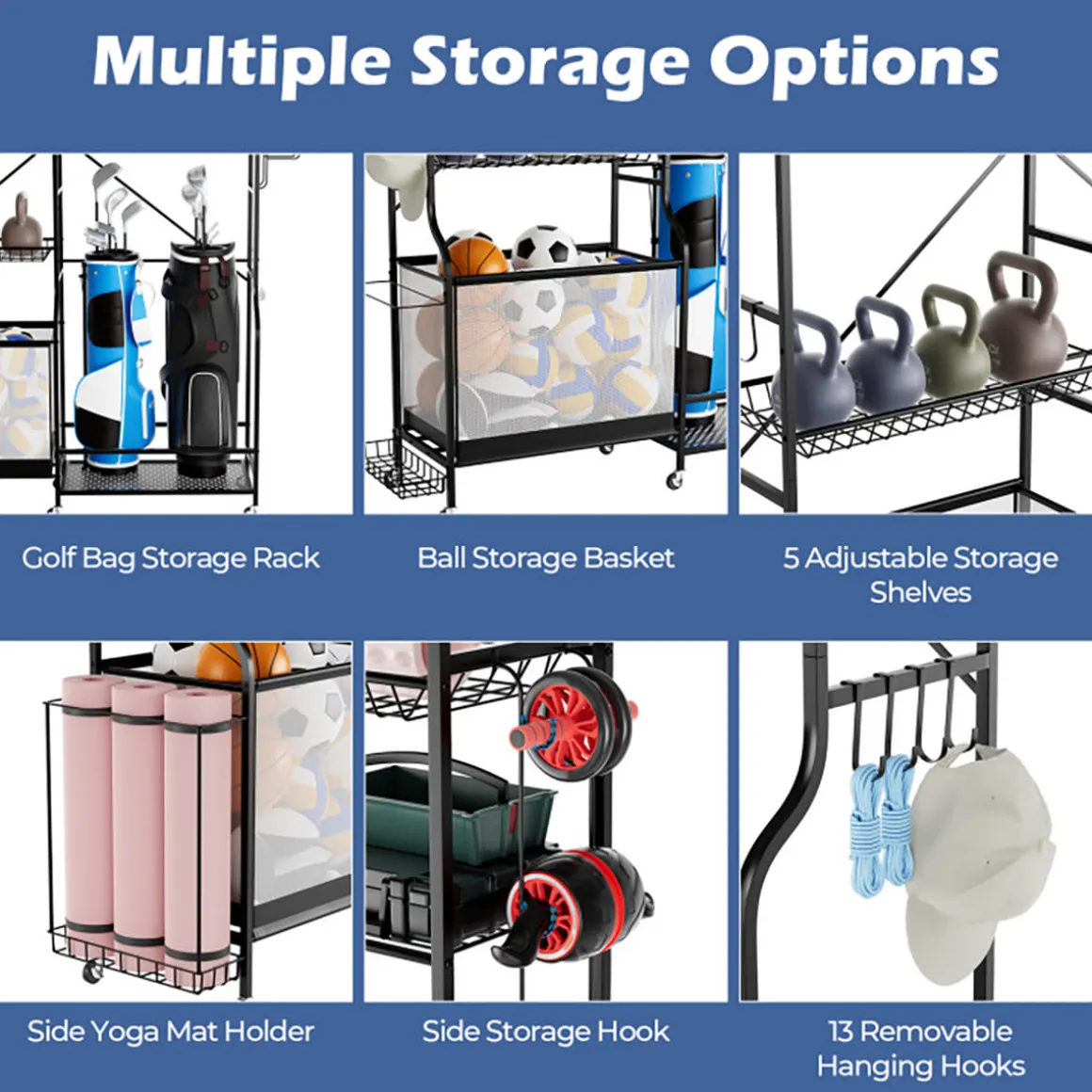 Sports Equipment Garage Organizer