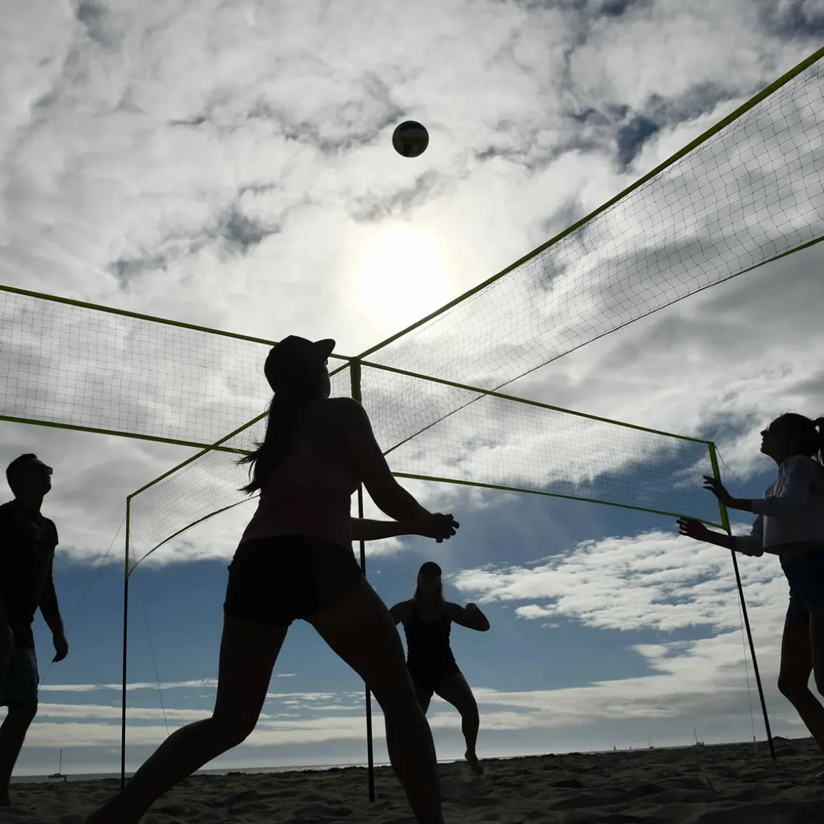 4-Square Volleyball Badminton Set Combo