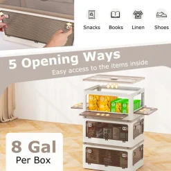 Stackable Storage Bins with Lids (Set of 3)