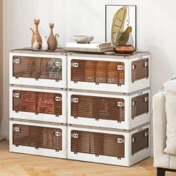 Stackable Storage Bins with Lids (Set of 3)