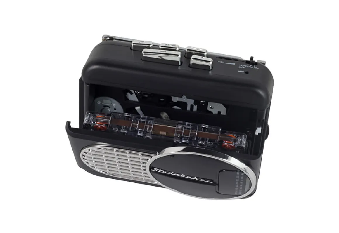 Studebaker Personal Cassette Player with Built-in Speaker