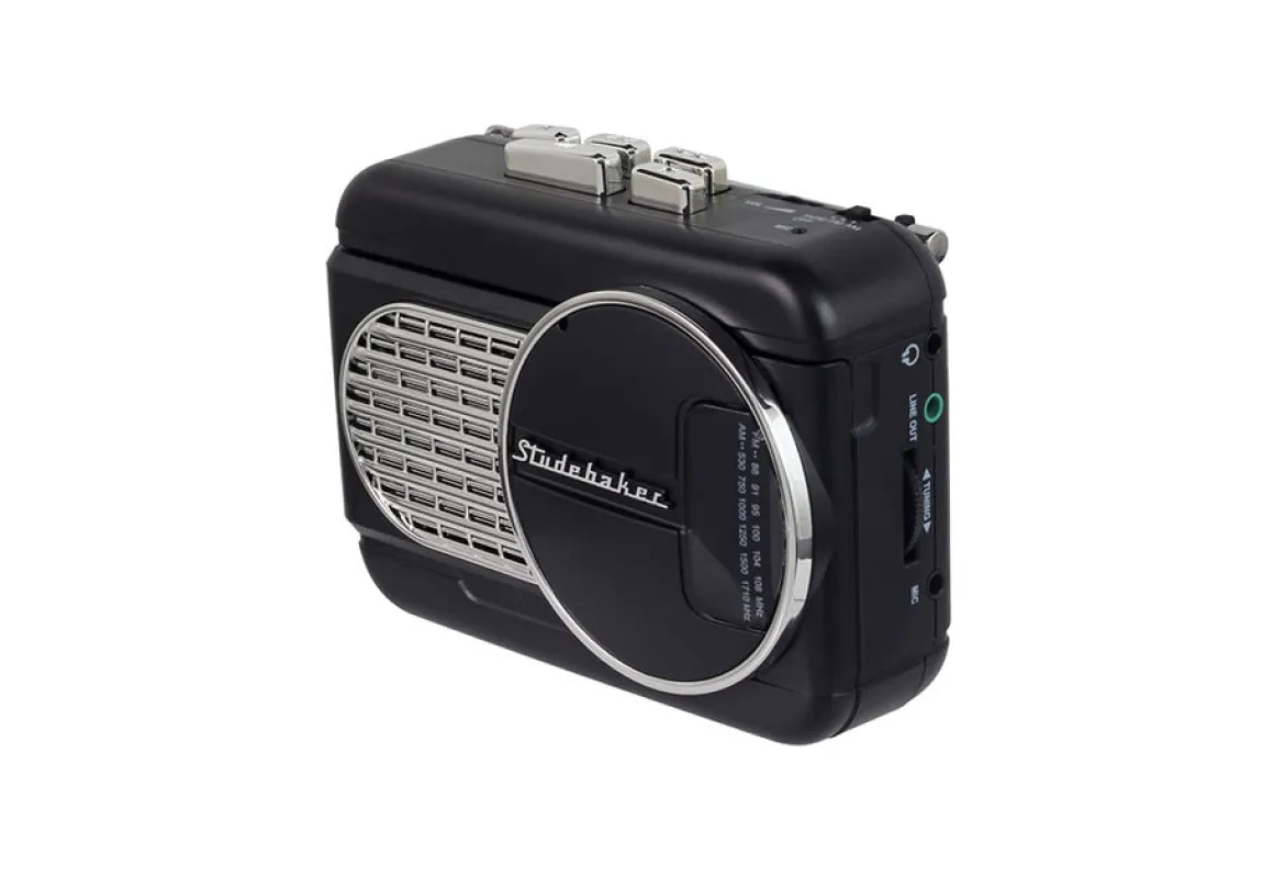 Studebaker Personal Cassette Player with Built-in Speaker