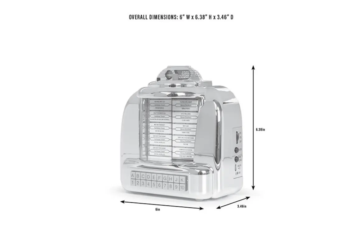 Tabletop Diner Jukebox Radio with Bluetooth
