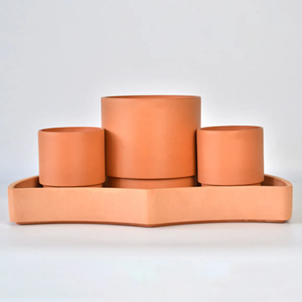 Tabletop Self-Watering Pot System for Indoor Plants (Set of 3)