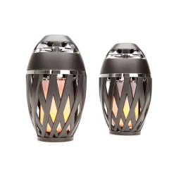 Tiki Torch Outdoor Bluetooth Speakers by Sharper Image (Set of 2)