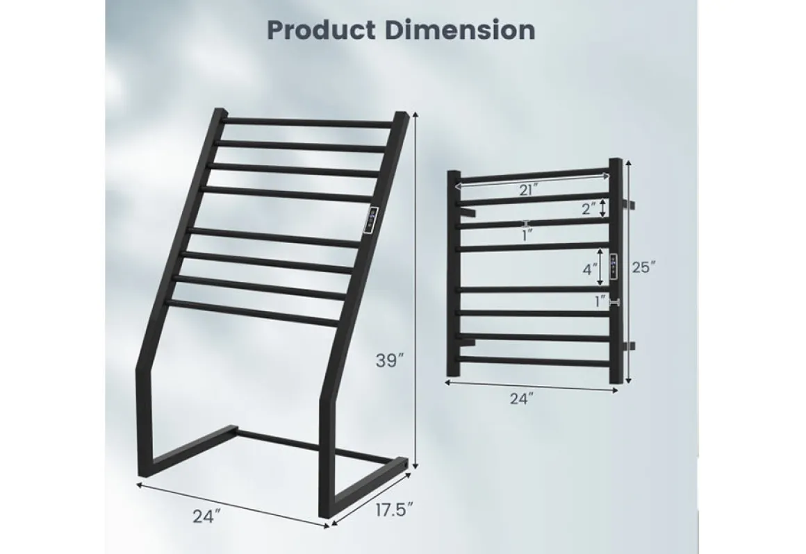 Towel Warmer Rack with LED Display