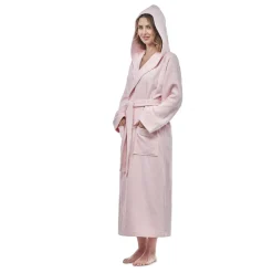 Turkish Cotton Mid-Calf Length Hooded Bathrobe