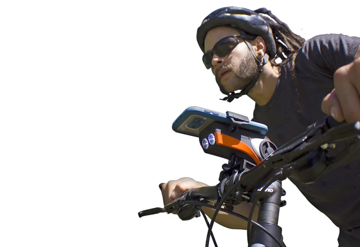Ultimate Bicycle Speaker Mount and Headlight