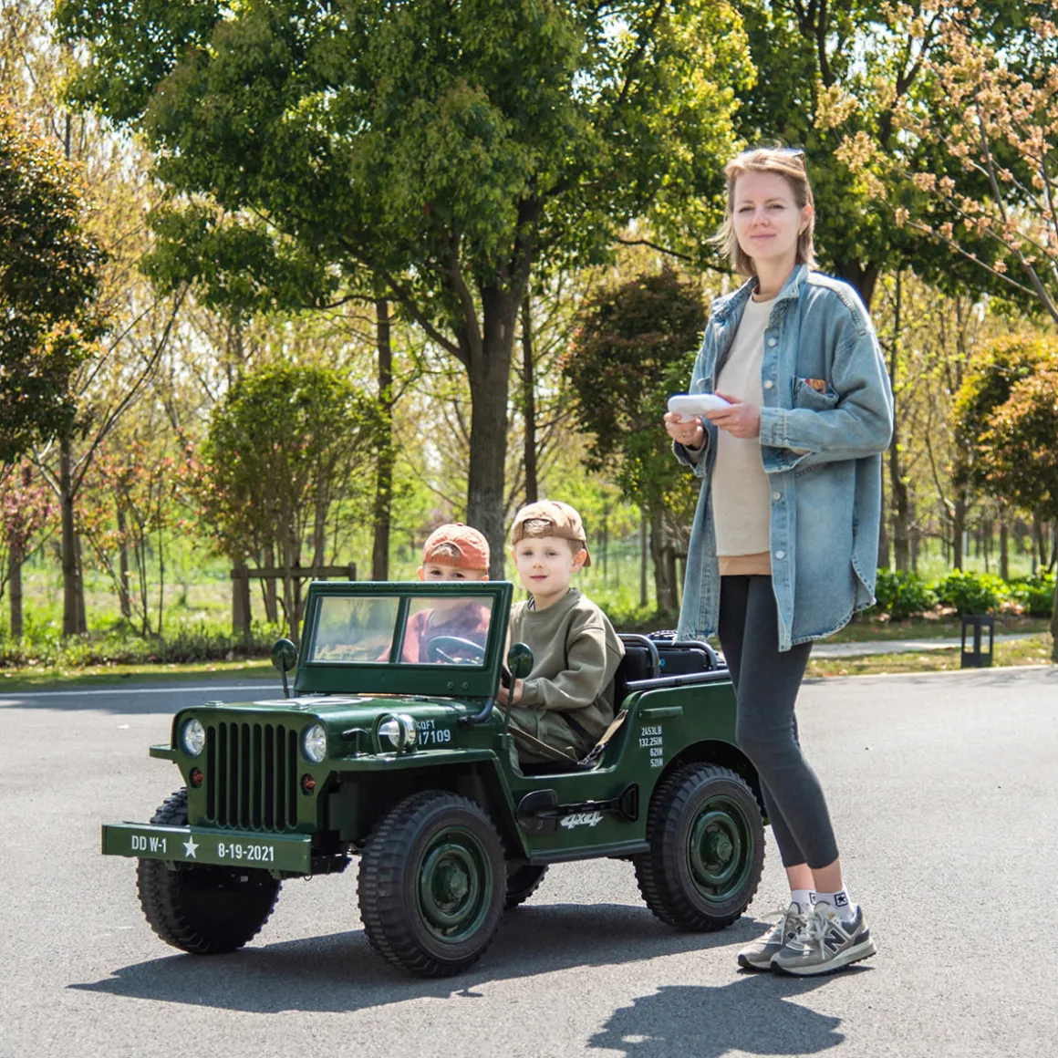 24V Military Willy Jeep Ride-On