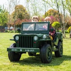 24V Military Willy Jeep Ride-On