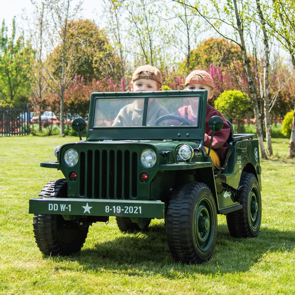 24V Military Willy Jeep Ride-On