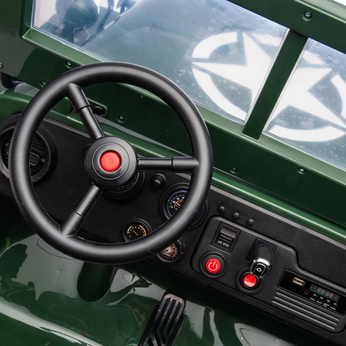 24V Military Willy Jeep Ride-On