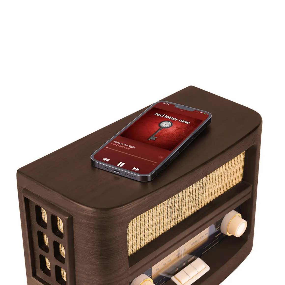Vintage Bluetooth Radio and Wireless Charger