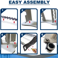 Waterproof Rolling 16 Fishing Rod Rack
