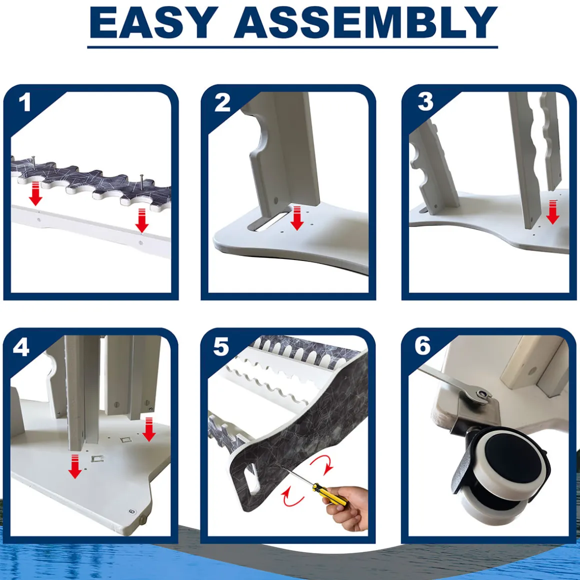 Waterproof Rolling 16 Fishing Rod Rack