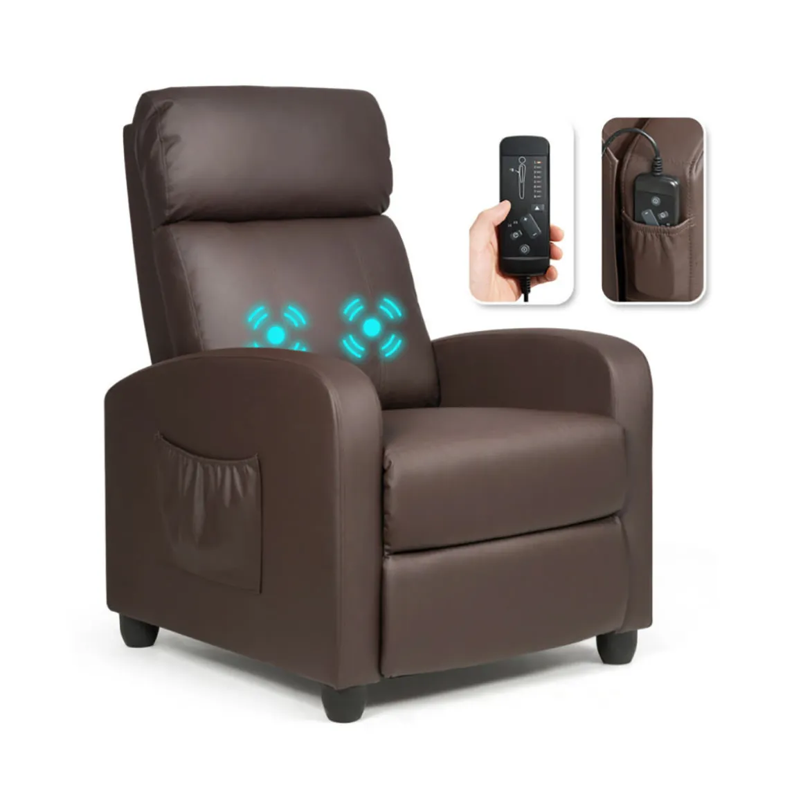 Wingback Massaging Recliner Chair