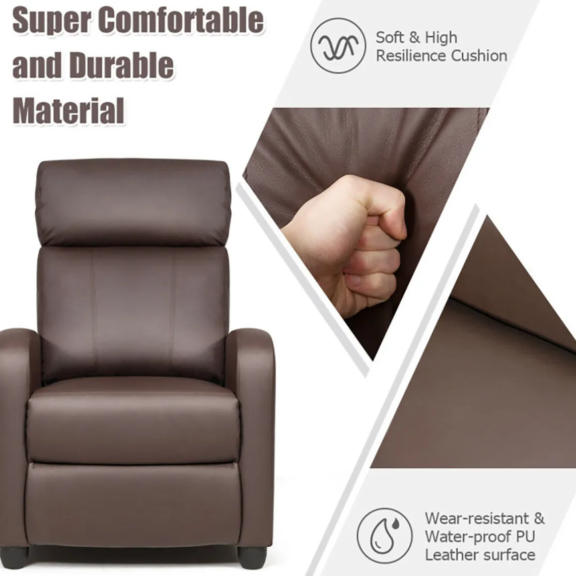 Wingback Massaging Recliner Chair