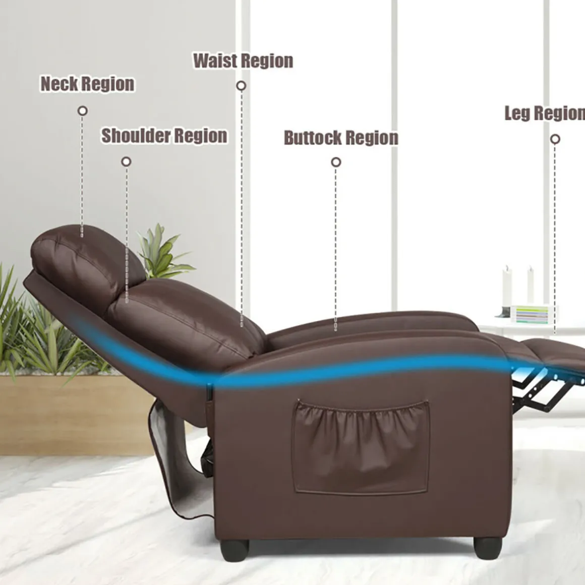 Wingback Massaging Recliner Chair