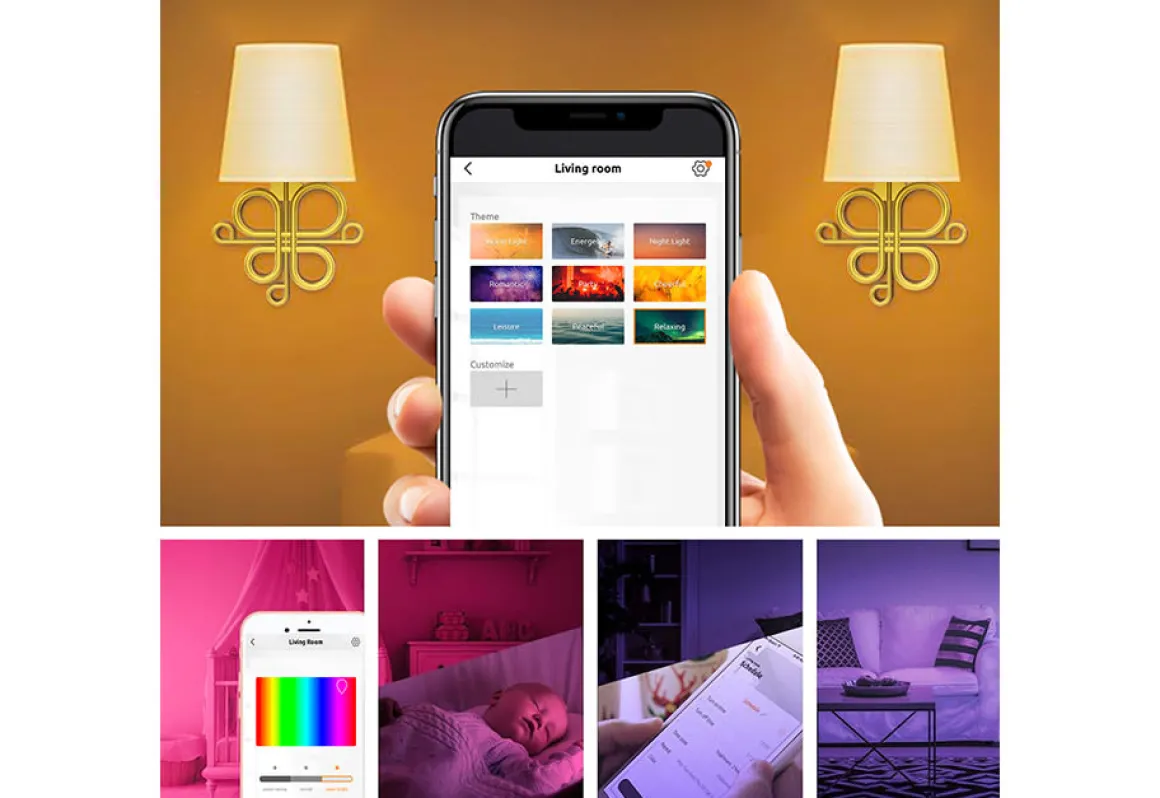 Wireless LED Wall Sconces (Set of 2)
