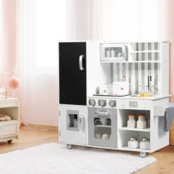 Wooden Pretend Play Kitchen with Sound