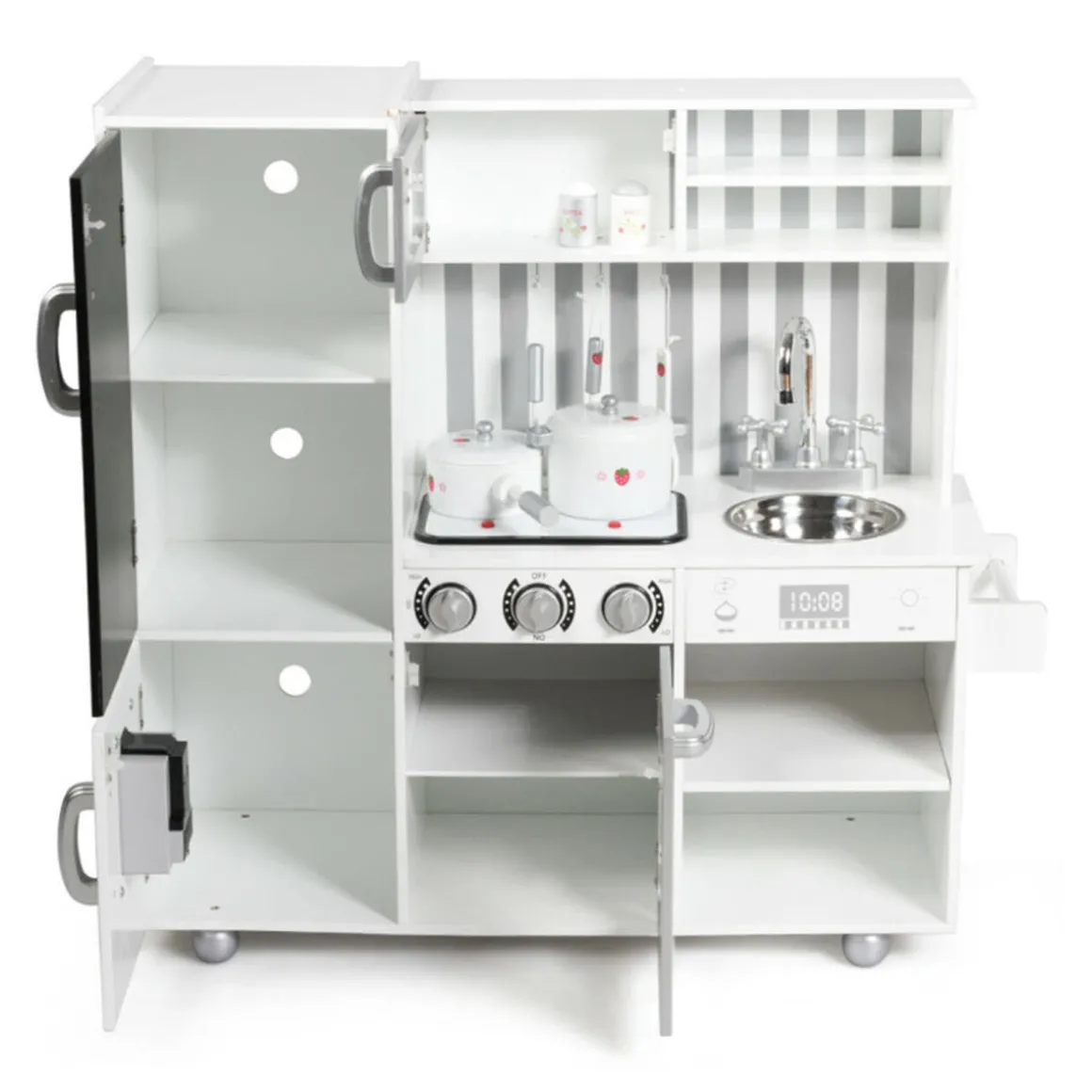 Wooden Pretend Play Kitchen with Sound