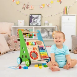 Wooden Push Walker Activity Center
