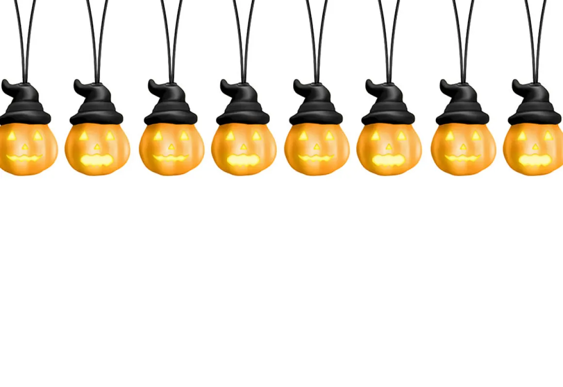 8' Animated Pumpkin String Lights