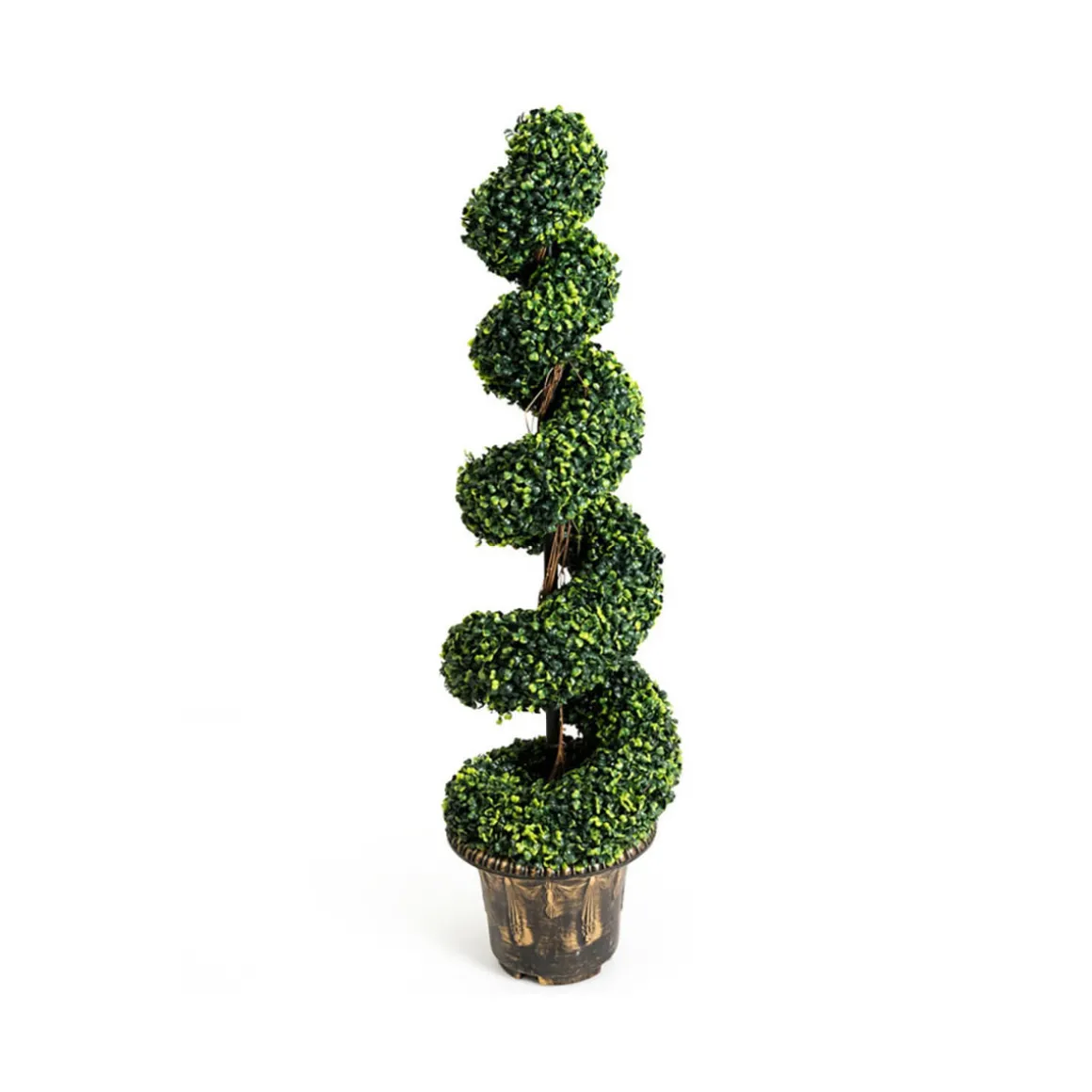 4' Artificial Boxwood Spiral Topiary Trees (Set of 2)