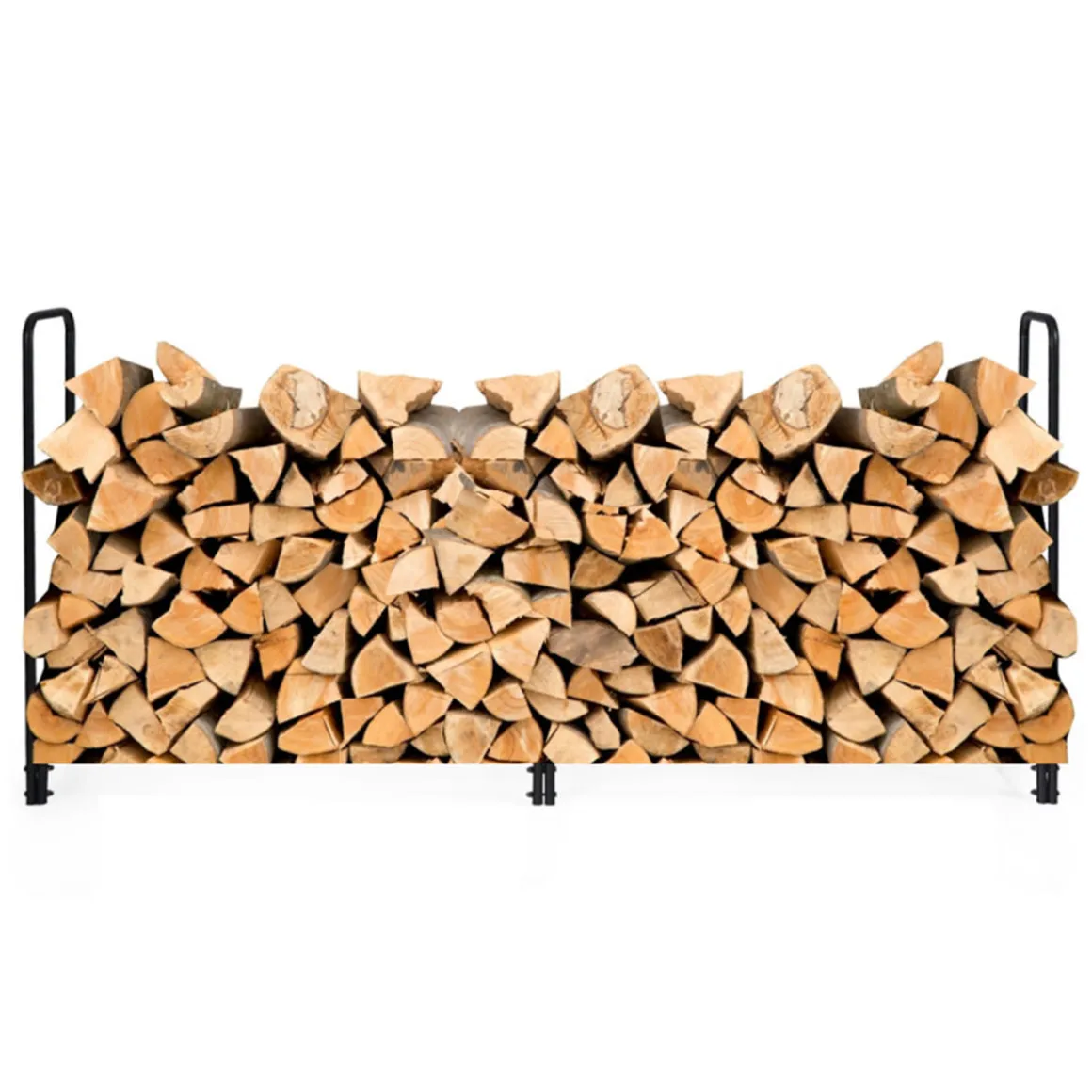 8' Outdoor Steel Firewood Log Rack