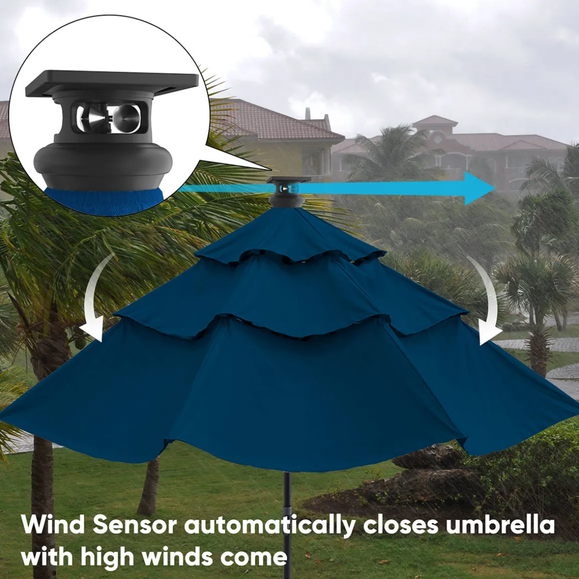 11' Smart Outdoor Umbrella