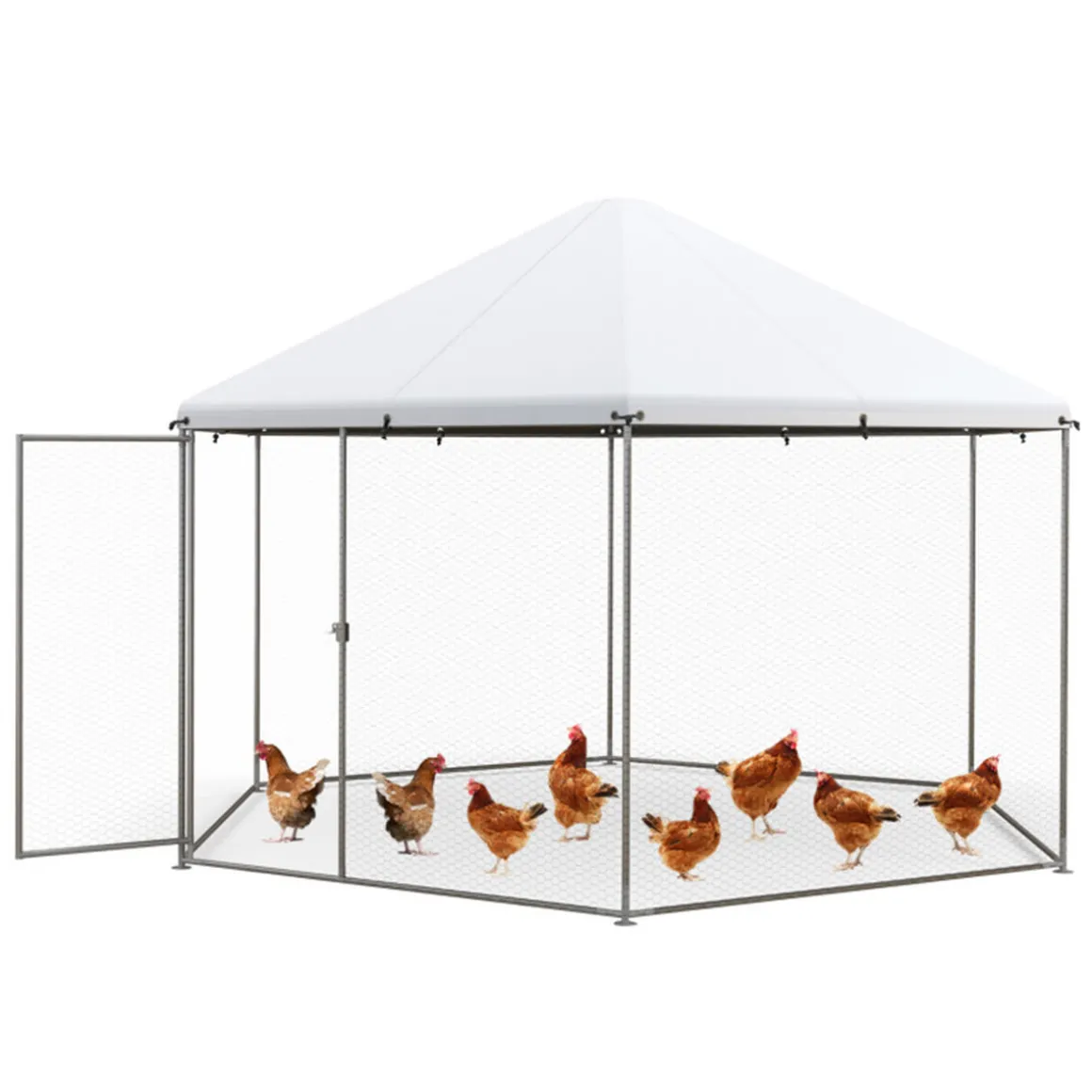 13' Wire Mesh Hexagonal Chicken Coop