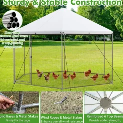 13' Wire Mesh Hexagonal Chicken Coop