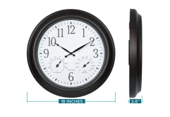 18'' Atomic Outdoor Clock with Thermometer and Humidity