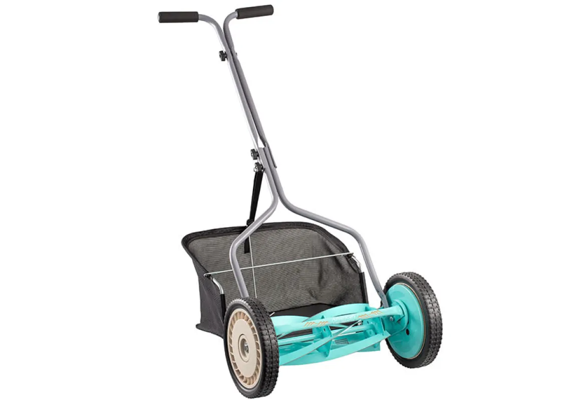 14'' 5-Blade Push Reel Lawn Mover with Grass Catcher